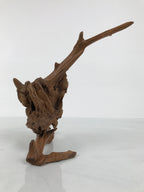 Japanese Natural Wooden Ikebana Sculpture Vtg Flower Vase Kadai Decoration WT606