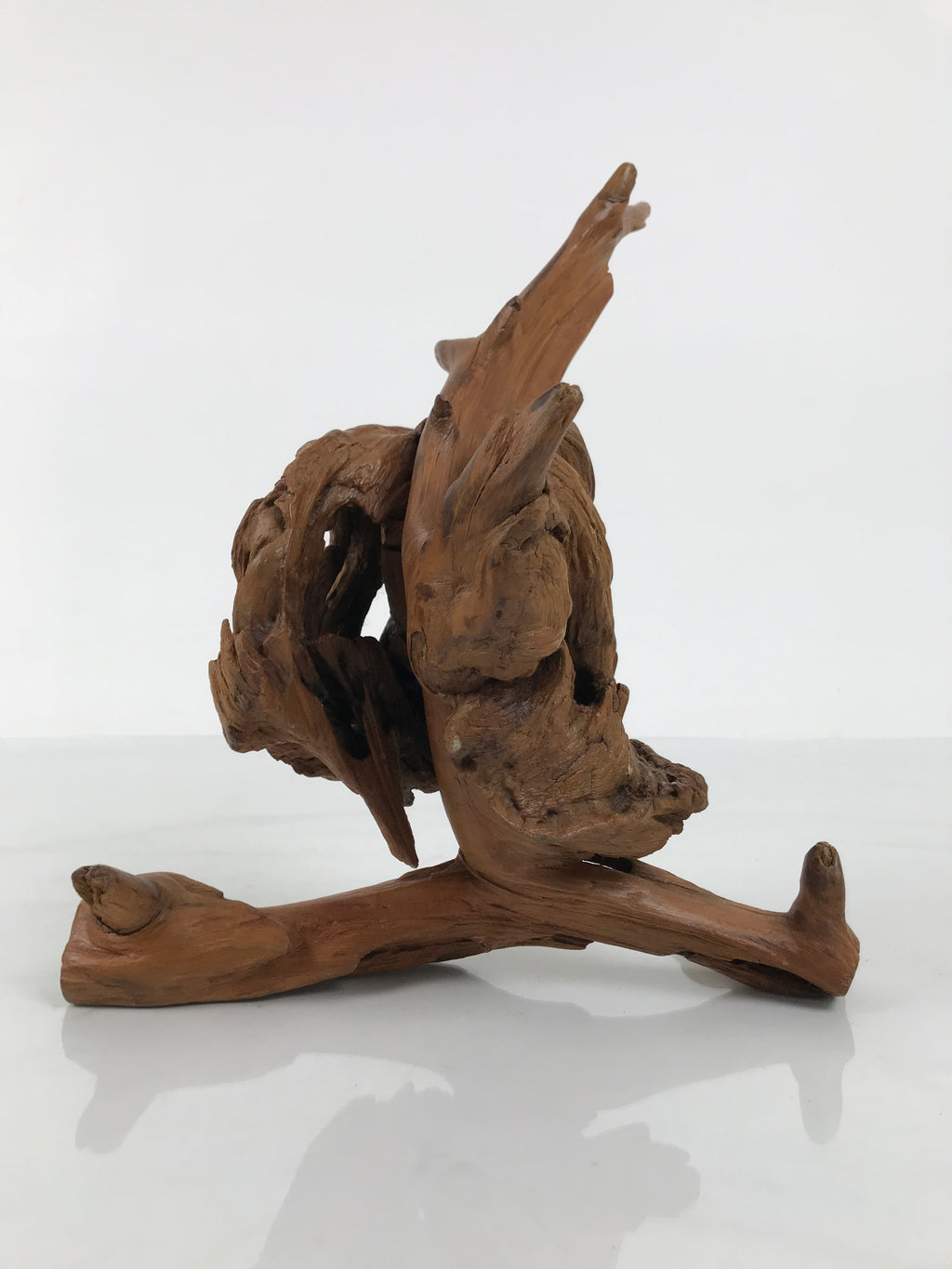 Japanese Natural Wooden Ikebana Sculpture Vtg Flower Vase Kadai Decoration WT606