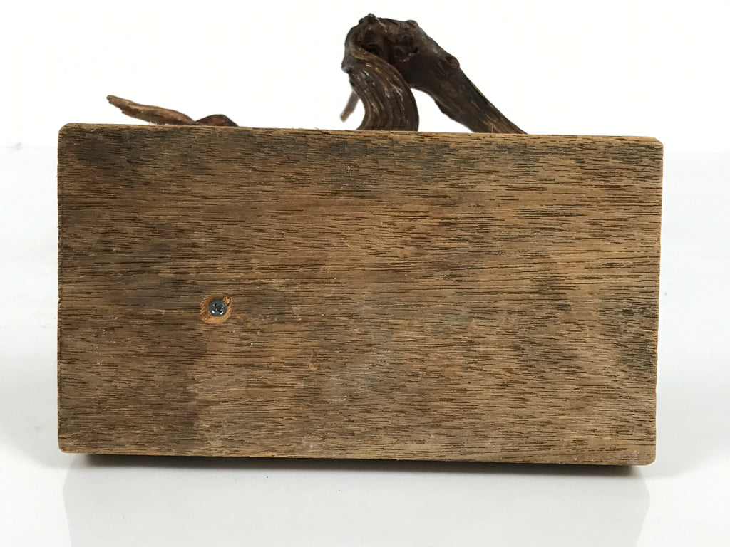 Japanese Natural Wooden Ikebana Sculpture Vtg Flower Vase Kadai Decoration WT607