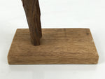 Japanese Natural Wooden Ikebana Sculpture Vtg Flower Vase Kadai Decoration WT607