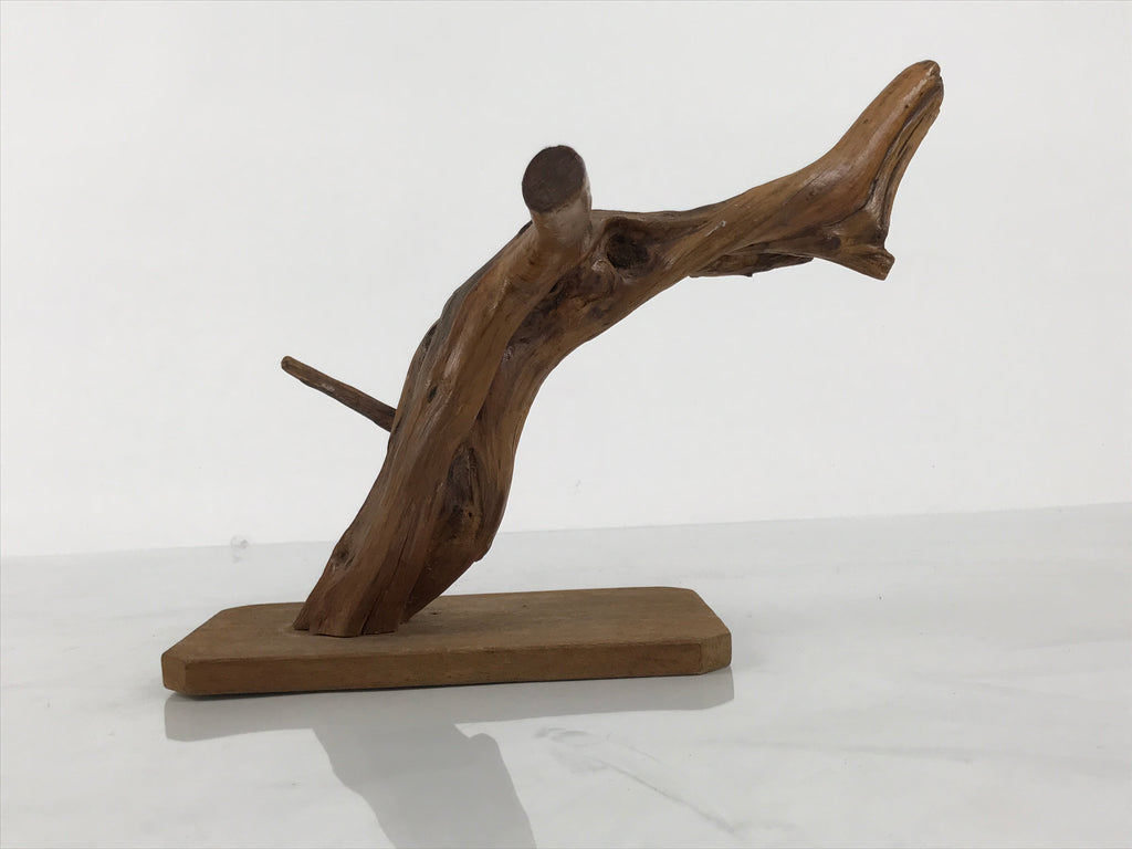 Japanese Natural Wooden Ikebana Sculpture Vtg Flower Vase Kadai Decoration WT608