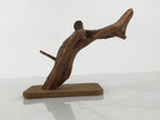 Japanese Natural Wooden Ikebana Sculpture Vtg Flower Vase Kadai Decoration WT608