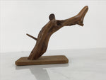 Japanese Natural Wooden Ikebana Sculpture Vtg Flower Vase Kadai Decoration WT608