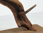 Japanese Natural Wooden Ikebana Sculpture Vtg Flower Vase Kadai Decoration WT608