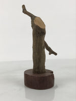 Japanese Natural Wooden Ikebana Sculpture Vtg Flower Vase Kadai Decoration WT609