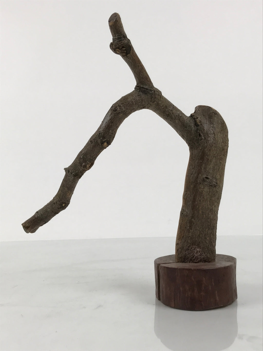 Japanese Natural Wooden Ikebana Sculpture Vtg Flower Vase Kadai Decoration WT609