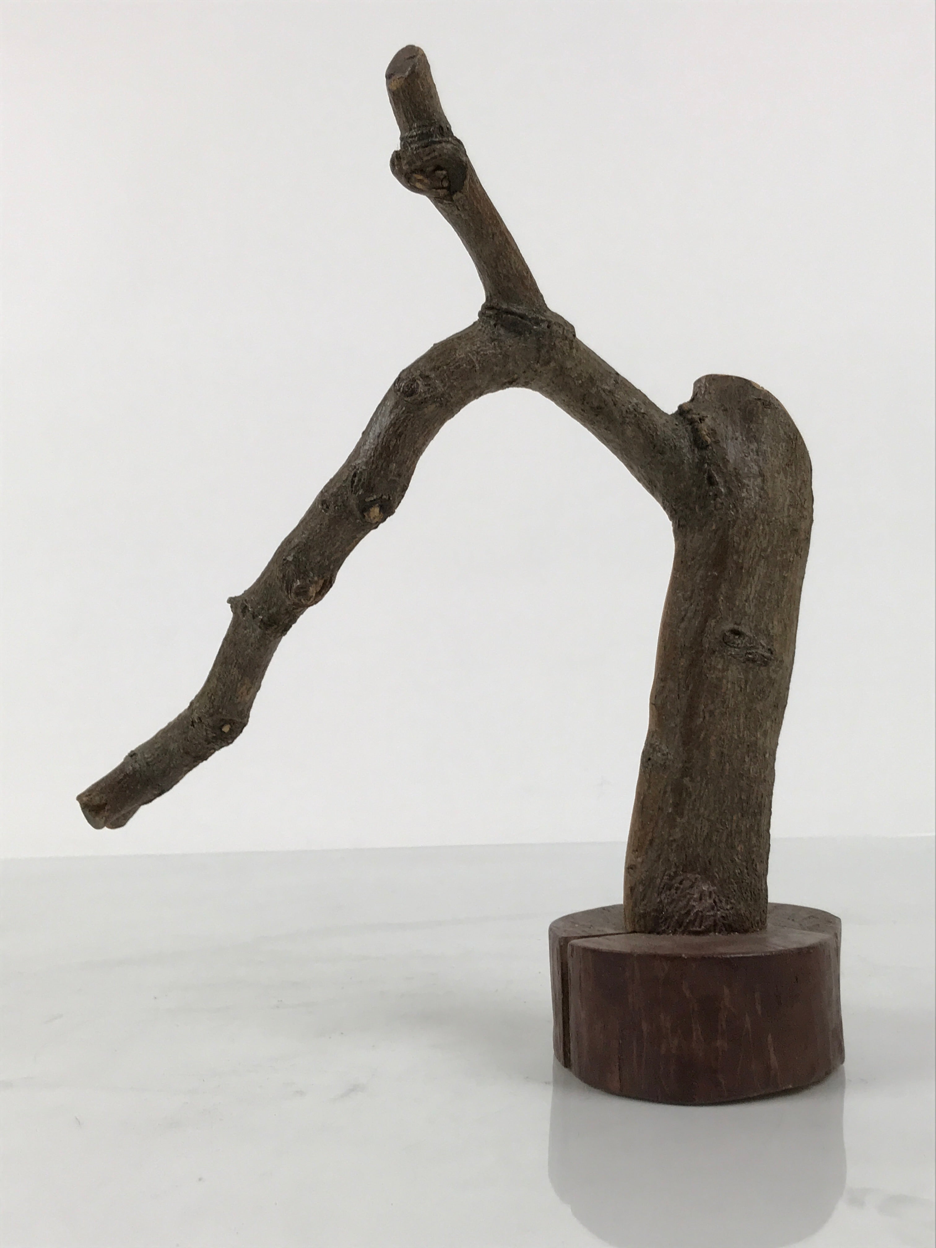 Japanese Natural Wooden Ikebana Sculpture Vtg Flower Vase Kadai Decoration WT609