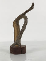 Japanese Natural Wooden Ikebana Sculpture Vtg Flower Vase Kadai Decoration WT609