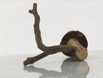 Japanese Natural Wooden Ikebana Sculpture Vtg Flower Vase Kadai Decoration WT609