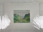 Japanese Nature Landscape Pastel Drawing Original Signed Yoshihiro Hagino FL300