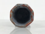 Japanese Nezumi Shino Ware Ceramic Flower Vase Vtg Kabin Pottery Gray Box PX811
