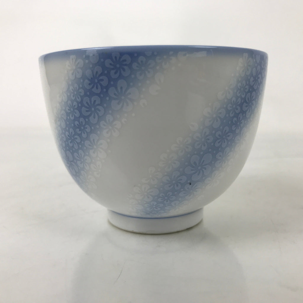 Japanese Noritake Porcelain Yunomi Teacup Vtg Cherry Blossom Blue White TC526