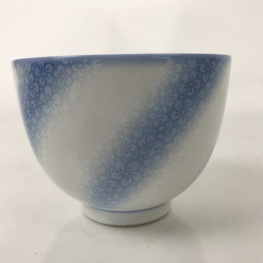 Japanese Noritake Porcelain Yunomi Teacup Vtg Cherry Blossom Blue White TC526