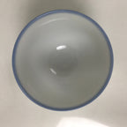 Japanese Noritake Porcelain Yunomi Teacup Vtg Cherry Blossom Blue White TC526