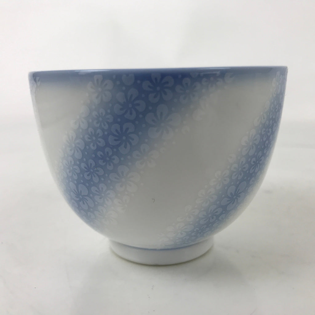 Japanese Noritake Porcelain Yunomi Teacup Vtg Cherry Blossom Blue White TC527
