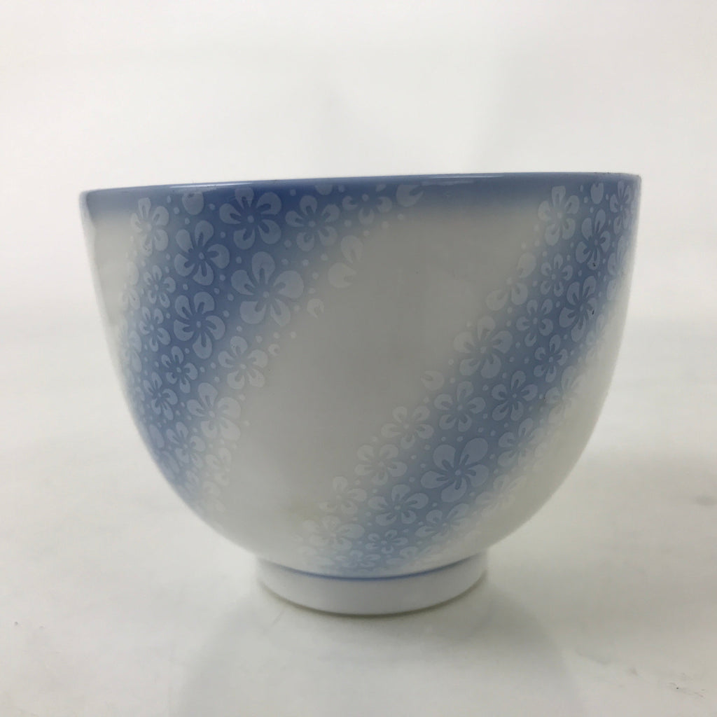Japanese Noritake Porcelain Yunomi Teacup Vtg Cherry Blossom Blue White TC527