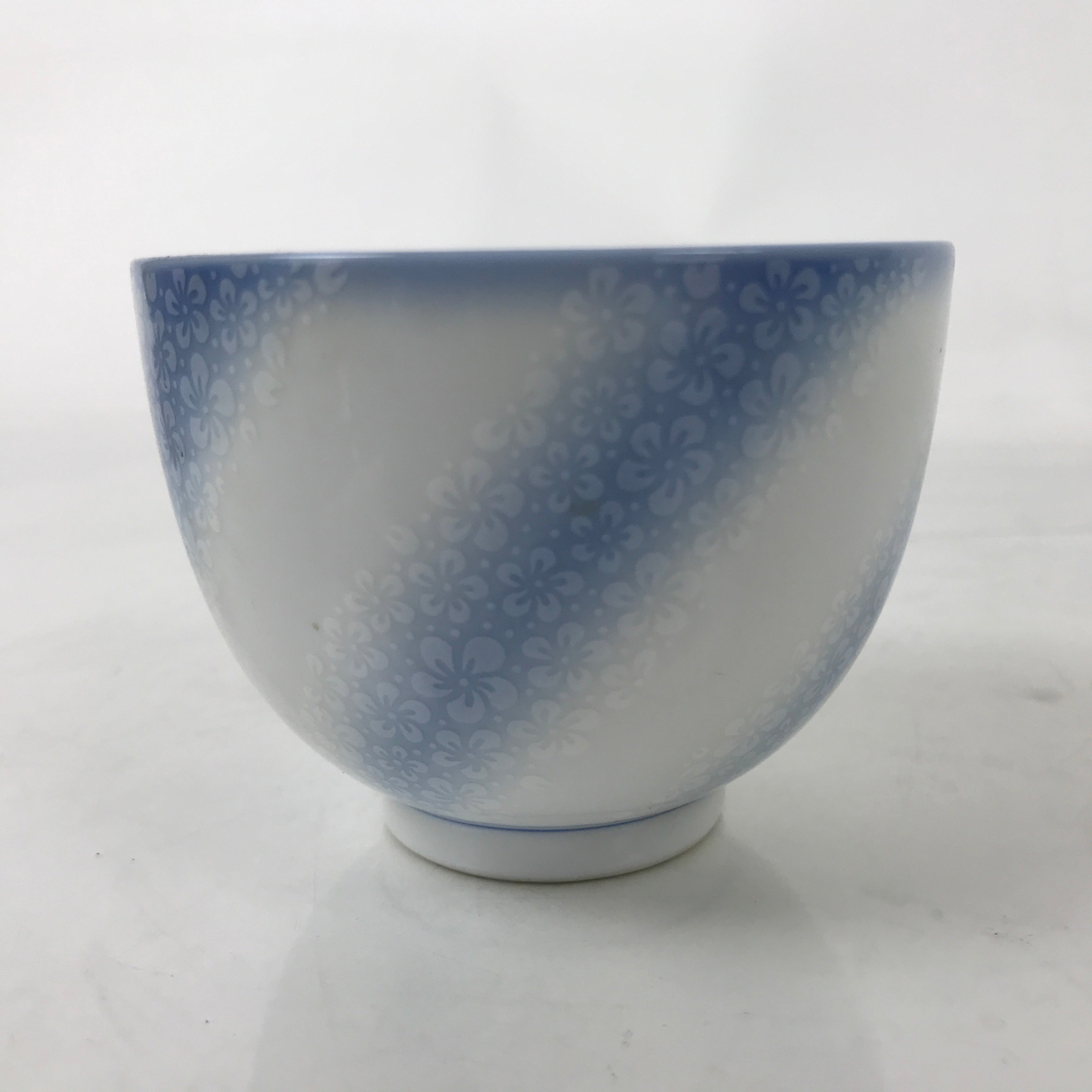 Japanese Noritake Porcelain Yunomi Teacup Vtg Cherry Blossom Blue White TC527
