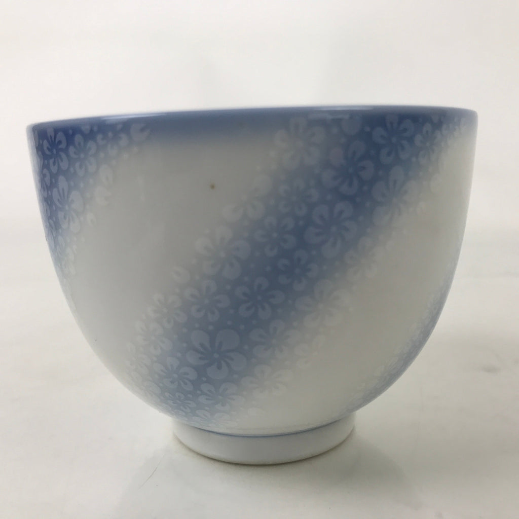 Japanese Noritake Porcelain Yunomi Teacup Vtg Cherry Blossom Blue White TC527