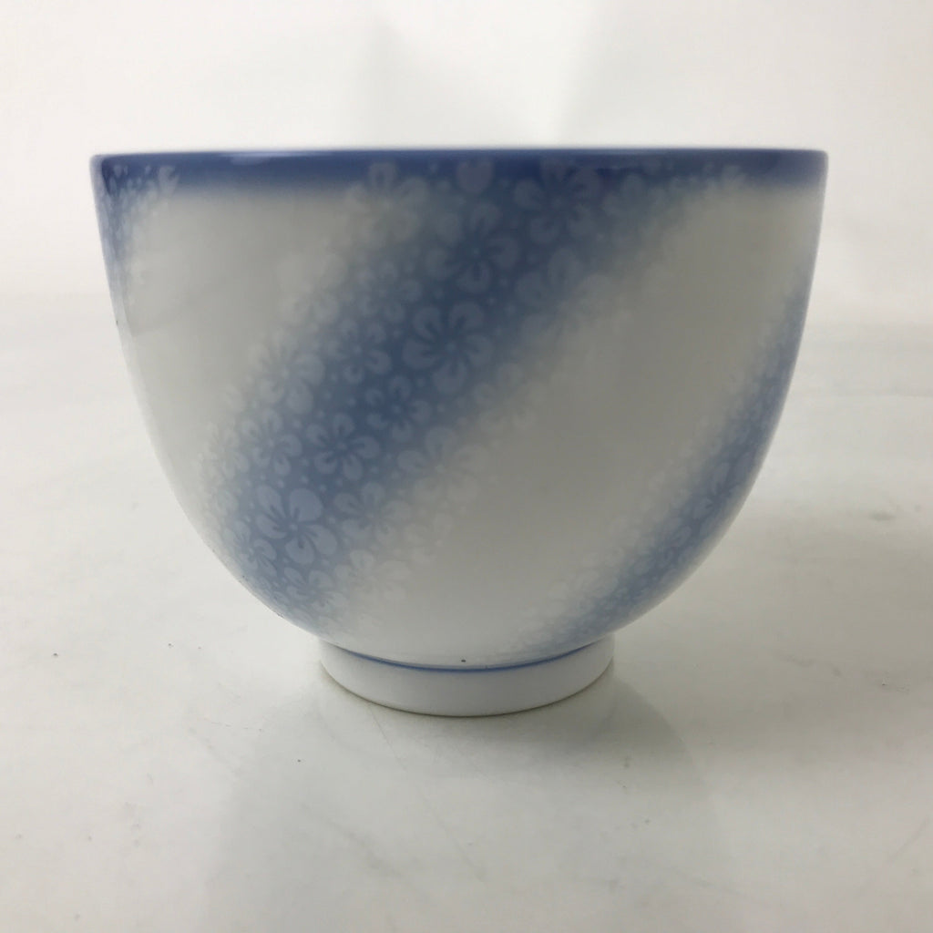Japanese Noritake Porcelain Yunomi Teacup Vtg Cherry Blossom Blue White TC528