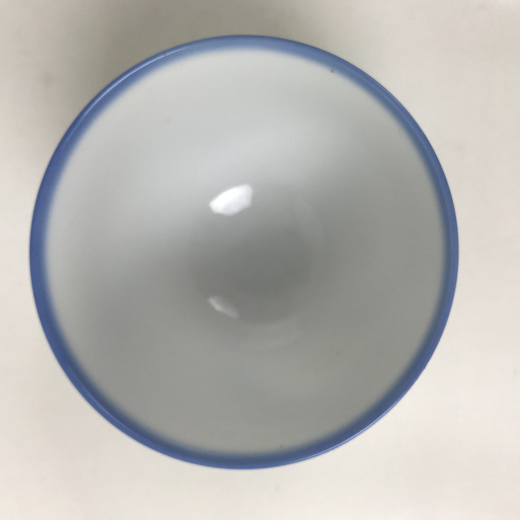 Japanese Noritake Porcelain Yunomi Teacup Vtg Cherry Blossom Blue White TC528