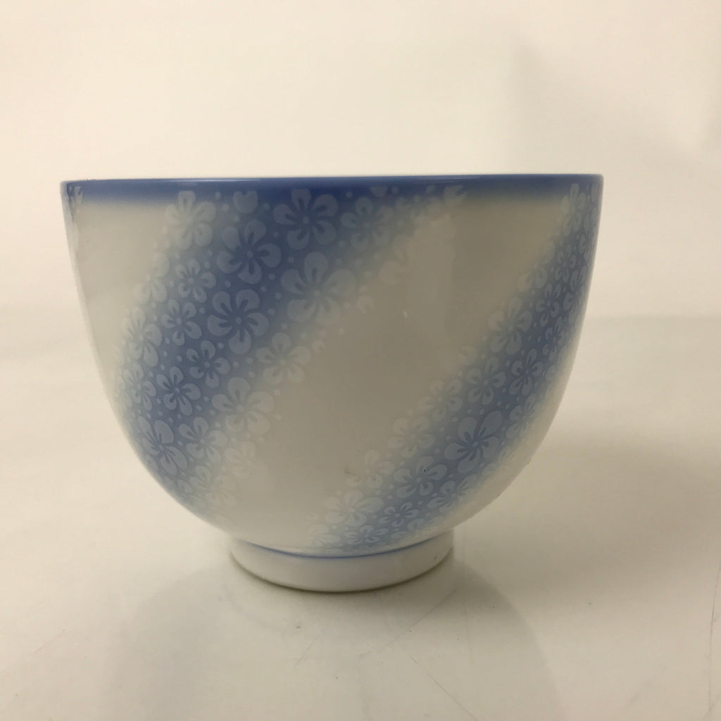 Japanese Noritake Porcelain Yunomi Teacup Vtg Cherry Blossom Blue White TC529