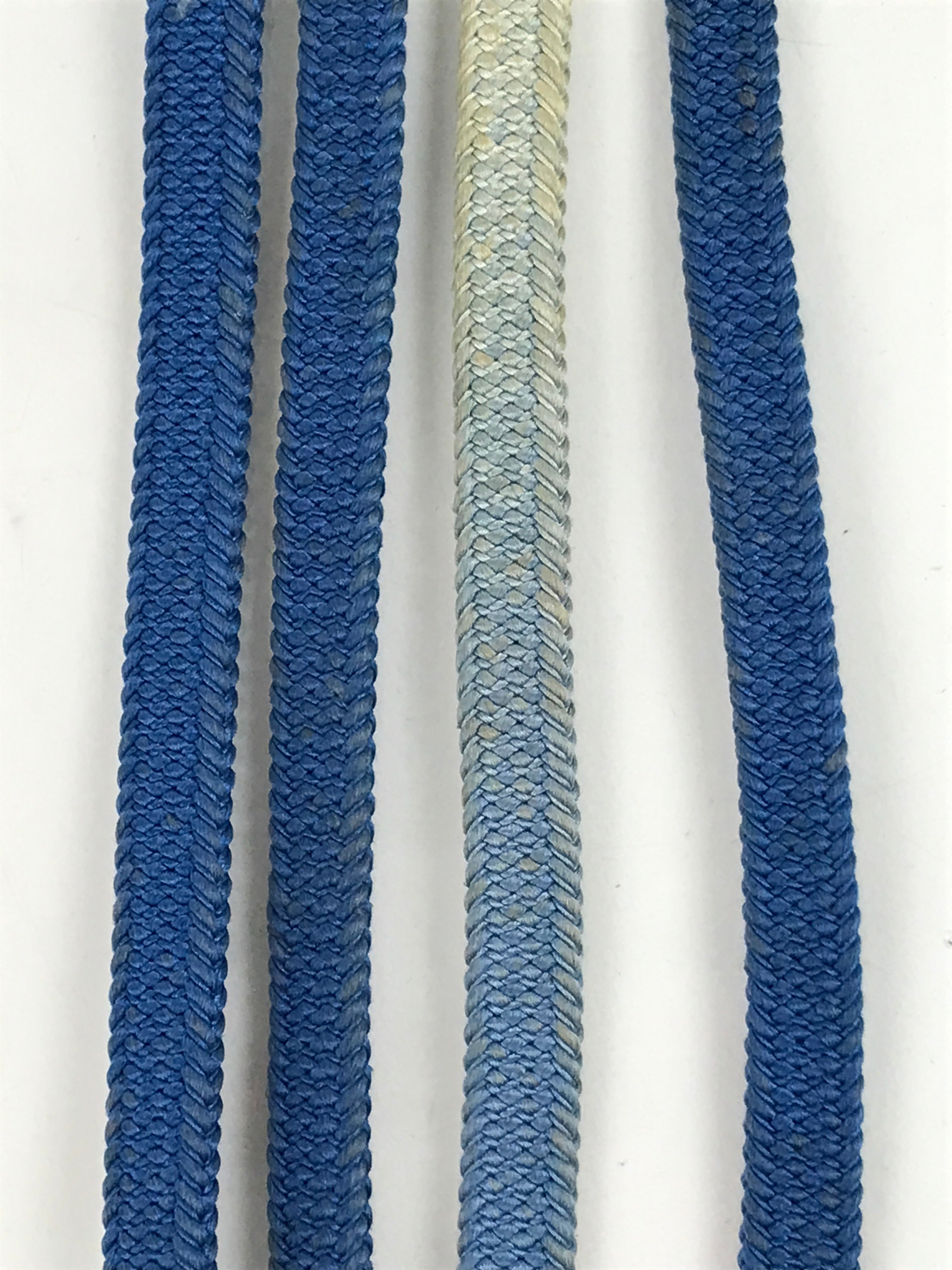 Japanese Obijime Obi Sash Kimono Accessory Silk Kumihimo Cord Blue White OJ223