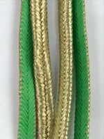 Japanese Obijime Obi Sash Kimono Accessory Silk Kumihimo Cord Green Gold OJ219