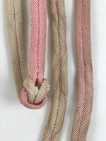 Japanese Obijime Obi Sash Kimono Accessory Silk Kumihimo Cord Pink Beige OJ220