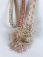 Japanese Obijime Obi Sash Kimono Accessory Silk Kumihimo Cord Pink White OJ221