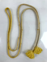 Japanese Obijime Obi Sash Kimono Accessory Silk Kumihimo Cord Yellow White OJ222