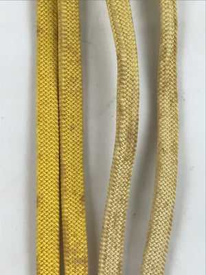 Japanese Obijime Obi Sash Kimono Accessory Silk Kumihimo Cord Yellow White OJ222