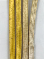 Japanese Obijime Obi Sash Kimono Accessory Silk Kumihimo Cord Yellow White OJ222