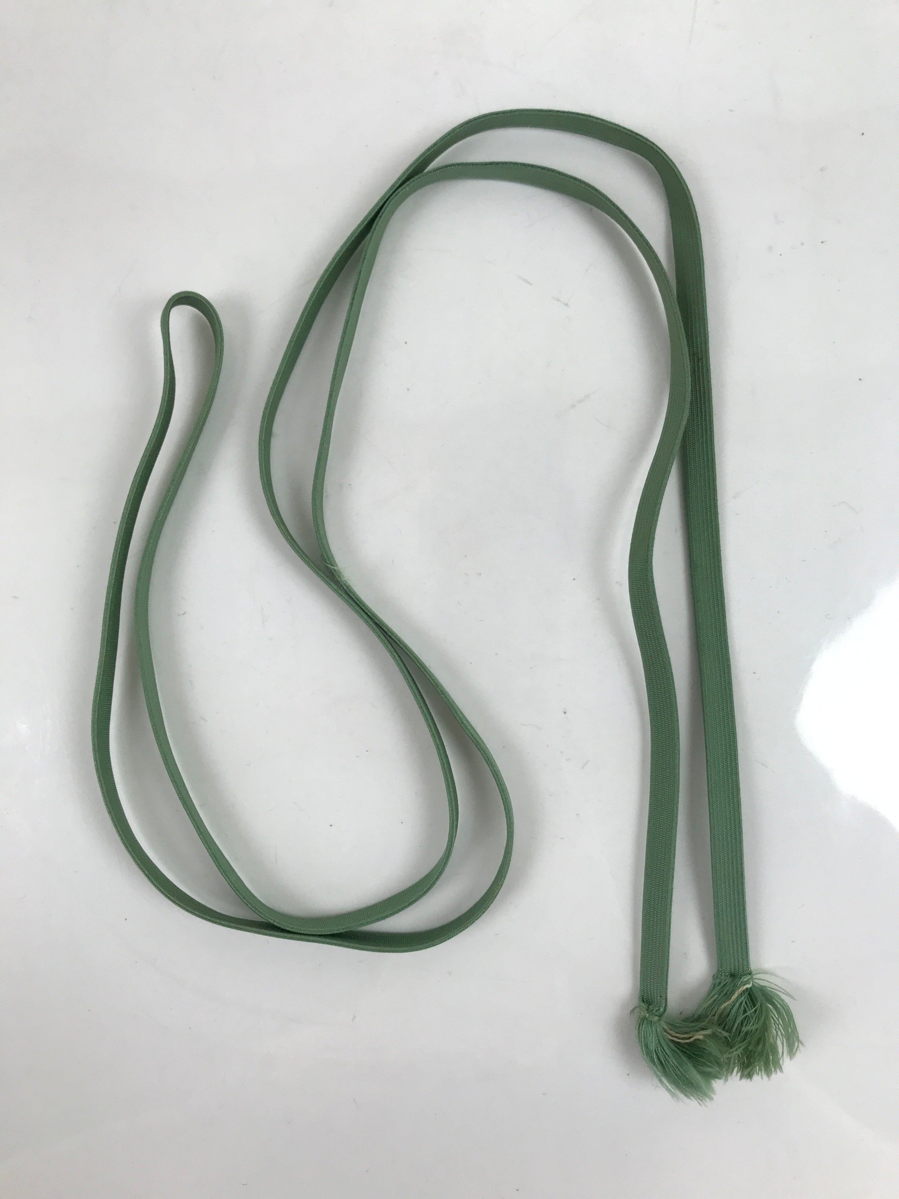 Japanese Obijime Obi Sash Kimono Accessory Vtg Silk Kumihimo Cord Green OJ228