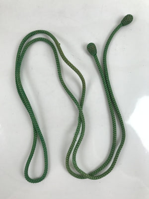 Japanese Obijime Obi Sash Kimono Accessory Vtg Silk Kumihimo Cord Green OJ229