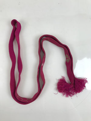 Japanese Obijime Obi Sash Kimono Accessory Vtg Silk Kumihimo Cord Magenta OJ218