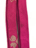Japanese Obijime Obi Sash Kimono Accessory Vtg Silk Kumihimo Cord Magenta OJ218