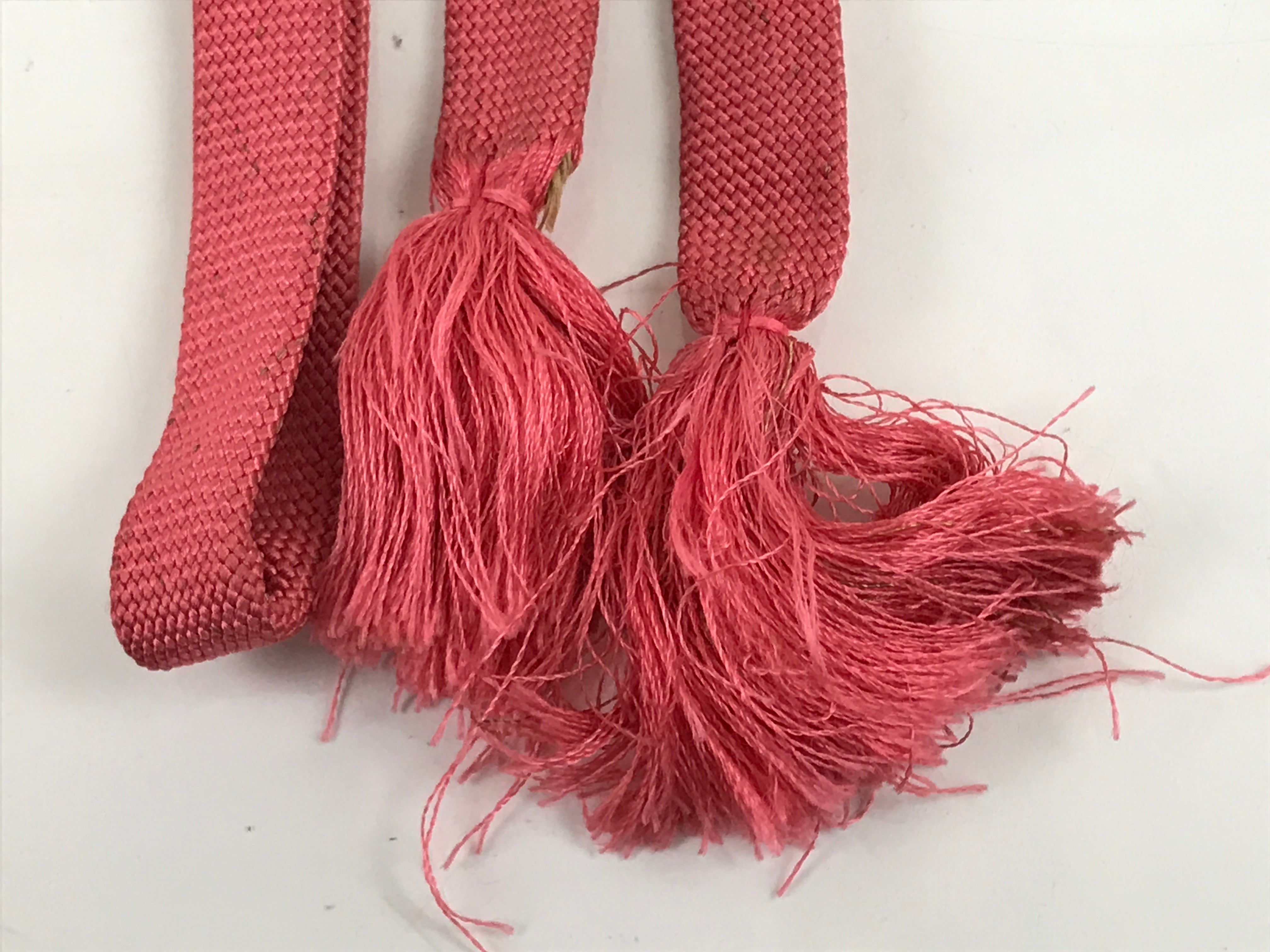 Japanese Obijime Obi Sash Kimono Accessory Vtg Silk Kumihimo Cord Pink OJ217