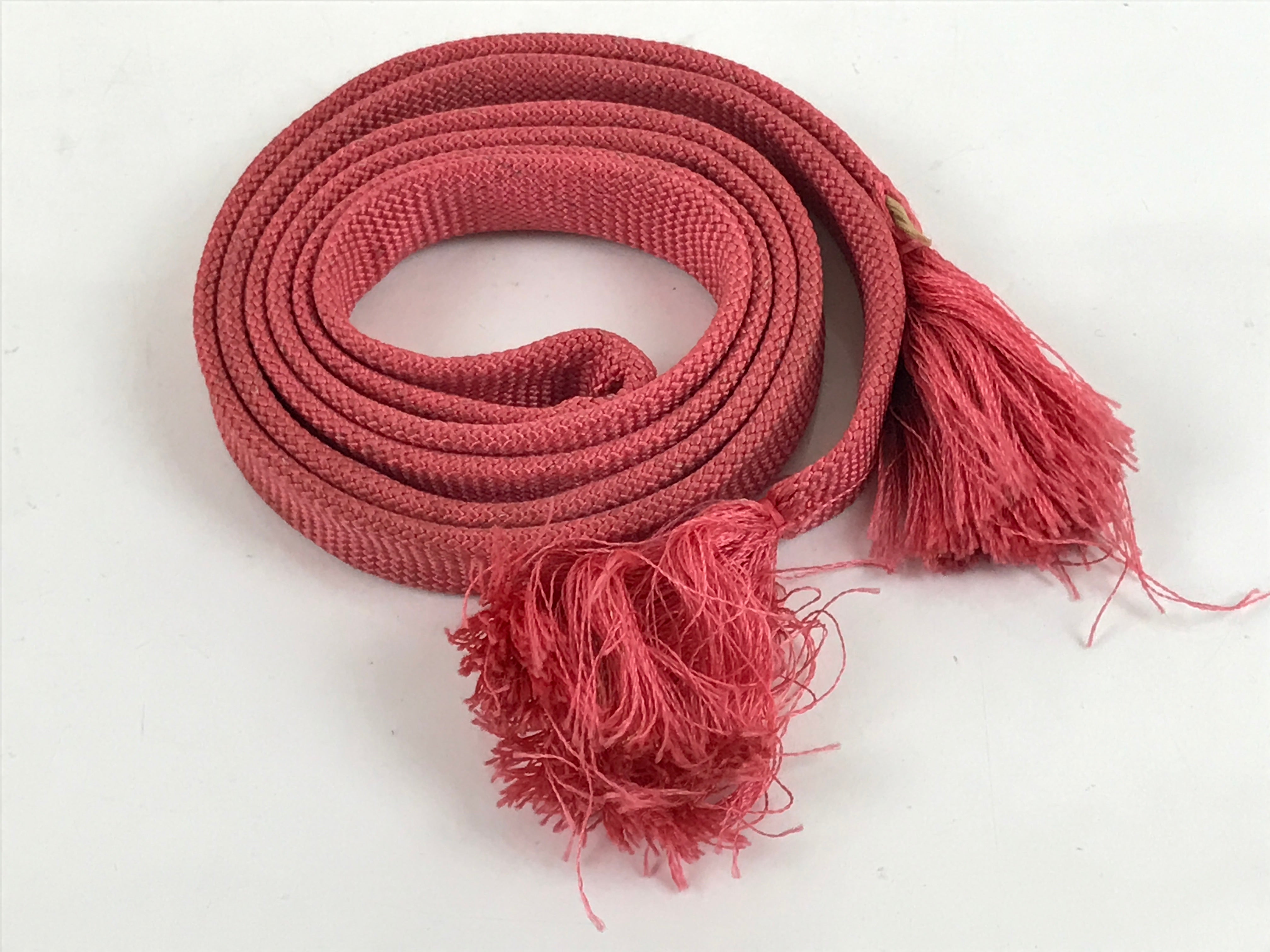 Japanese Obijime Obi Sash Kimono Accessory Vtg Silk Kumihimo Cord Pink OJ217