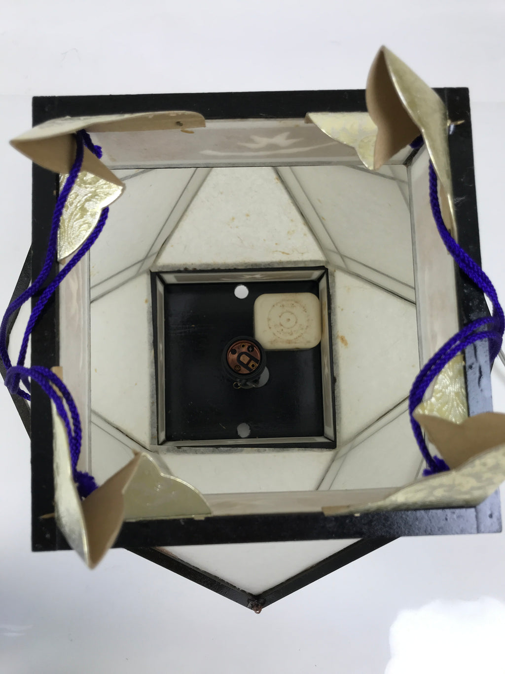 Japanese Obon Paper Chochin Electric Lantern Vtg Flower Chrysanthemum Kikyo LT91