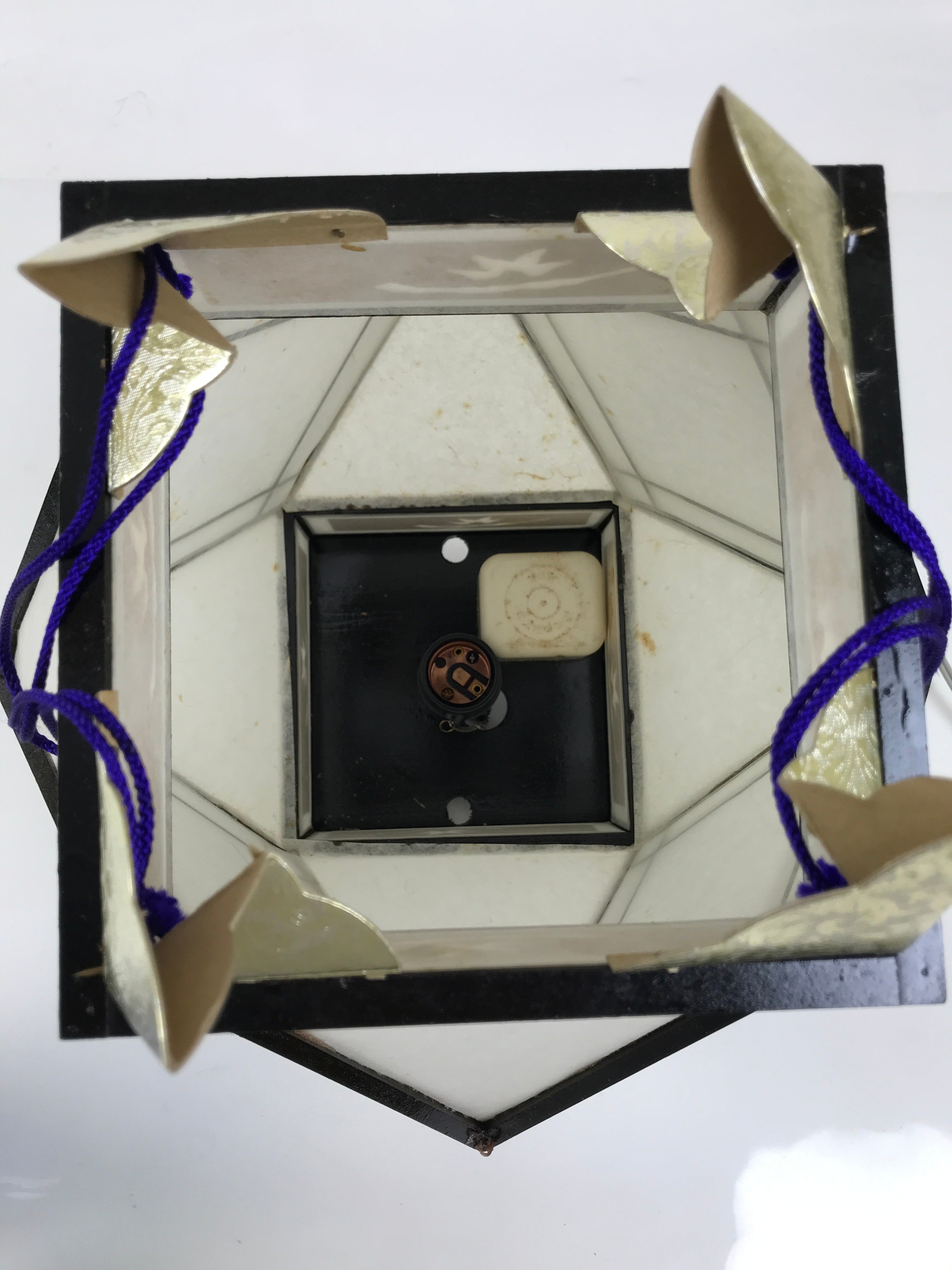 Japanese Obon Paper Chochin Electric Lantern Vtg Flower Chrysanthemum Kikyo LT91
