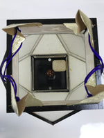 Japanese Obon Paper Chochin Electric Lantern Vtg Flower Chrysanthemum Kikyo LT91