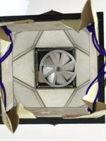 Japanese Obon Paper Chochin Electric Lantern Vtg Flower Chrysanthemum Kikyo LT91