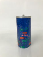 Japanese Obon Paper Chochin Electric Lantern Vtg Flower Chrysanthemum Kikyo LT91