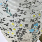 Japanese Obon Paper Chochin Lantern Vtg Flower Chrysanthemum Kikyo LT86