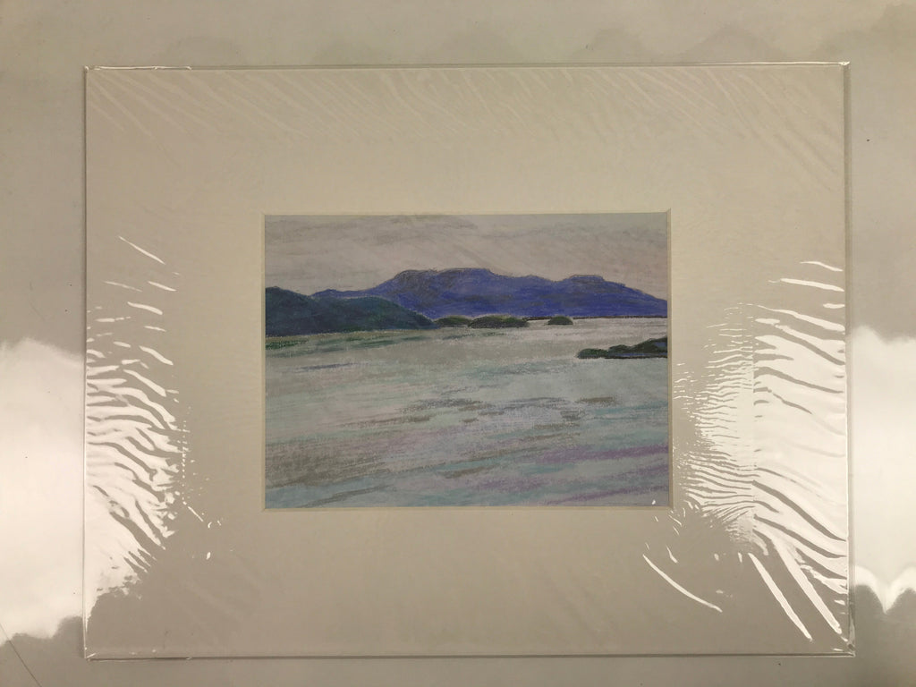 Japanese Ocean Coastline Landscape Pastel Drawing Original Art Unsigned FL304