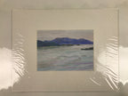 Japanese Ocean Coastline Landscape Pastel Drawing Original Art Unsigned FL304
