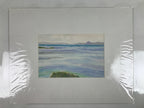 Japanese Ocean Coastline Landscape Pastel Drawing Original Art Unsigned FL306