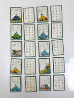 Japanese Ogura Hyakunin Isshu Traditional Poem Karuta Card Game Vtg Paper JK899