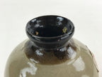 Japanese Okinawa Pottery Sake Bottle Vtg Brown Green Yachimun Tokkuri TS575