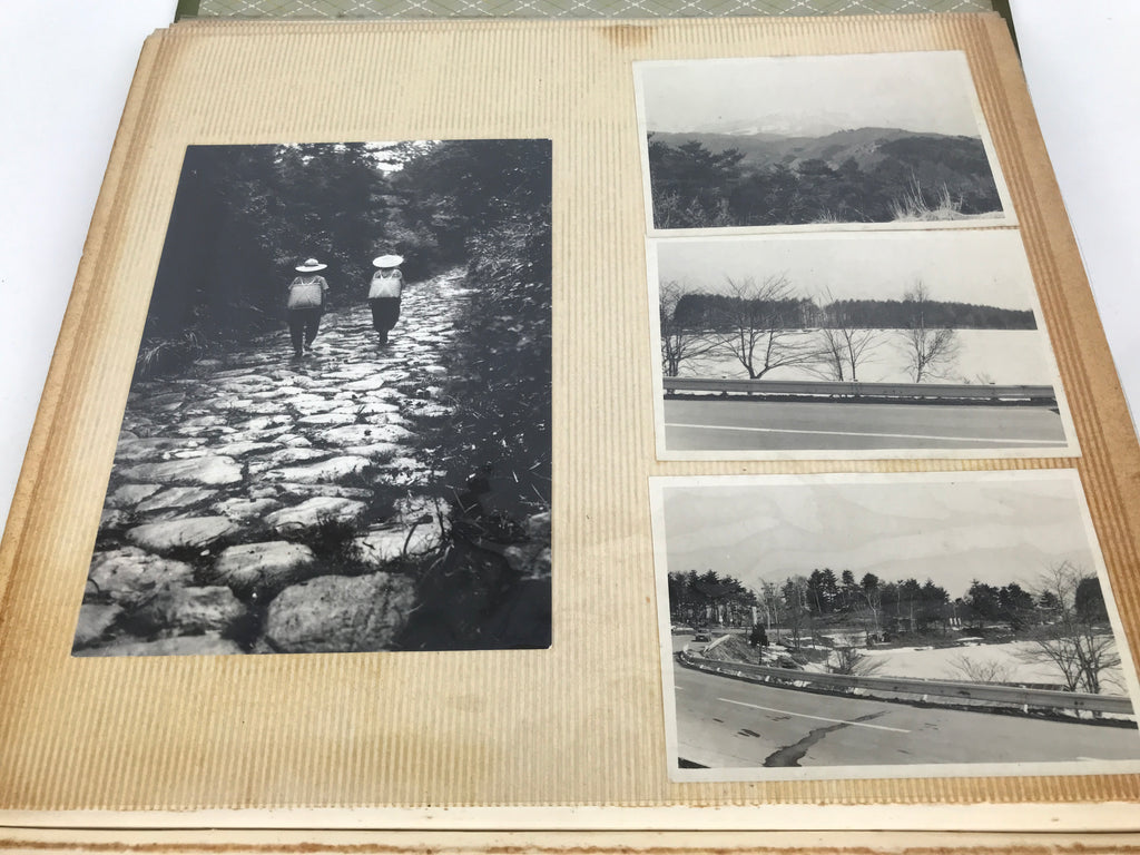 Japanese Okinawa Travel Scrapbook C1960 Vtg Photo Album Kyoto Nakasendo AB130